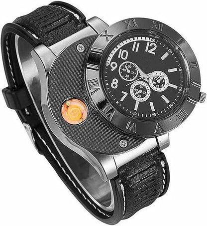 New Military USB Lighter Watch Men's