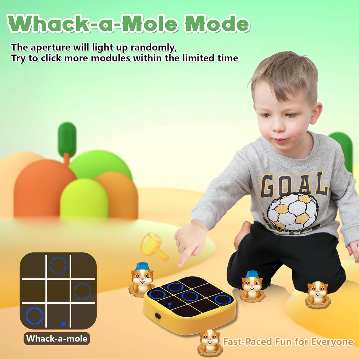 Electronic Tic Tac Toe Handheld Game Console – Fun & Safe Puzzle Toy for Kids | Portable Brain Game for Ages 4+