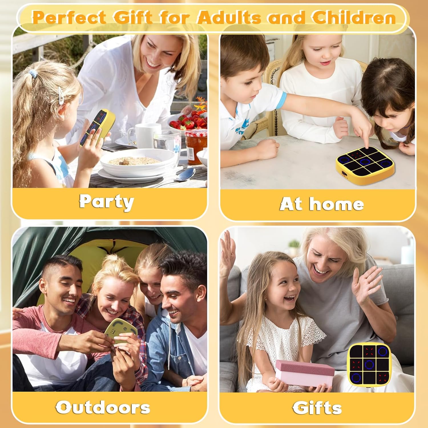 Electronic Tic Tac Toe Handheld Game Console – Fun & Safe Puzzle Toy for Kids | Portable Brain Game for Ages 4+